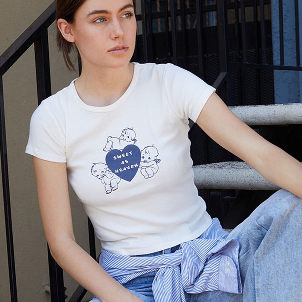 BRANDY MELVILLE SWEET AS HEAVEN BABY TEE